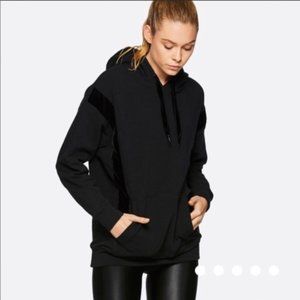 Alala Rail Hoodie in Black with Velvet Trim
